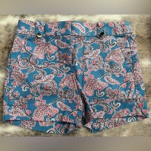 Ann Taylor Loft Size 00 Paisley Riviera Short 4” Inseam